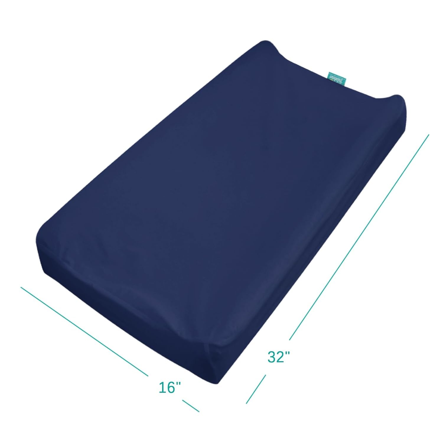 Changing Pad Cover Waterproof, 2 Pack Diaper Change Table Sheets for Baby Boys Girls, Fitted Cradle Sheets for 32"X16" Contoured Pad, Breathable & Ultra Soft, Navy
