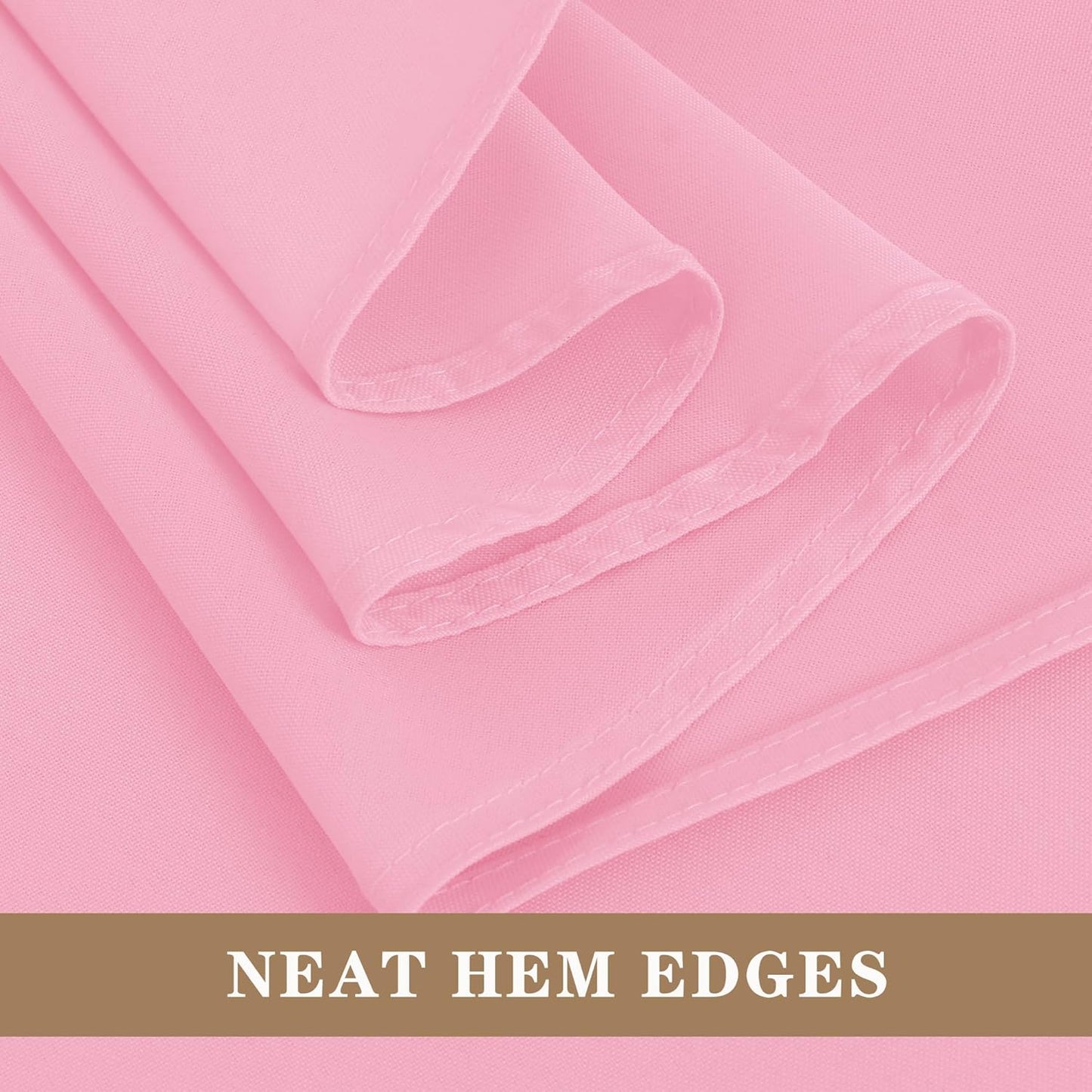 Rectangle Pink Tablecloths - 6 Pack, 70 x 120 Inches - Reusable and Washable Polyester Covers for 6-8 Ft Tables, Ideal for Weddings, Parties, and Banquets
