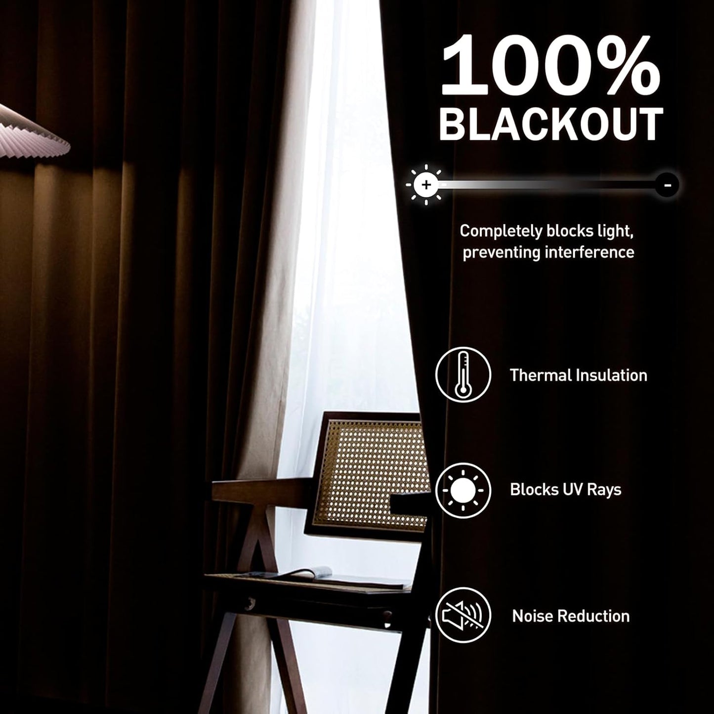 Premium 100% Blackout Heavy Linen Curtains - 52" W x 84" L, Set of 2 Thermal Insulated Textured Drapes for Bedroom and Living Room, Versatile Hanging Options: Hook Belt, Back Tab, Rod Pocket