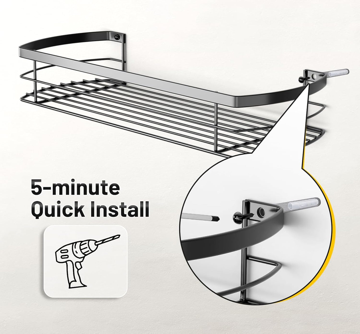 Metal Hat Rack for Wall, Hat Organizer for Baseball Caps Holds 22 Pcs Wall Mounted Snapback Storage Organizer Fits All Caps Shelves Holder Display, 2 Packs, Black