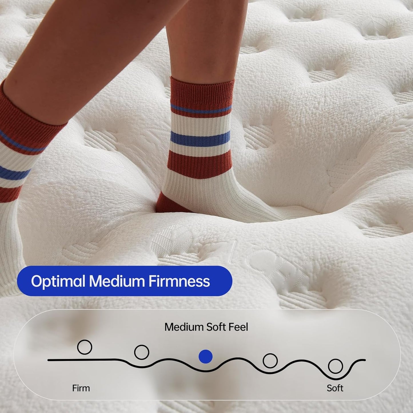 Queen Size 12-Inch Hybrid Mattress in a Box - Gel Memory Foam with Individually Wrapped Pocket Coils for Pressure Relief - Medium Firm