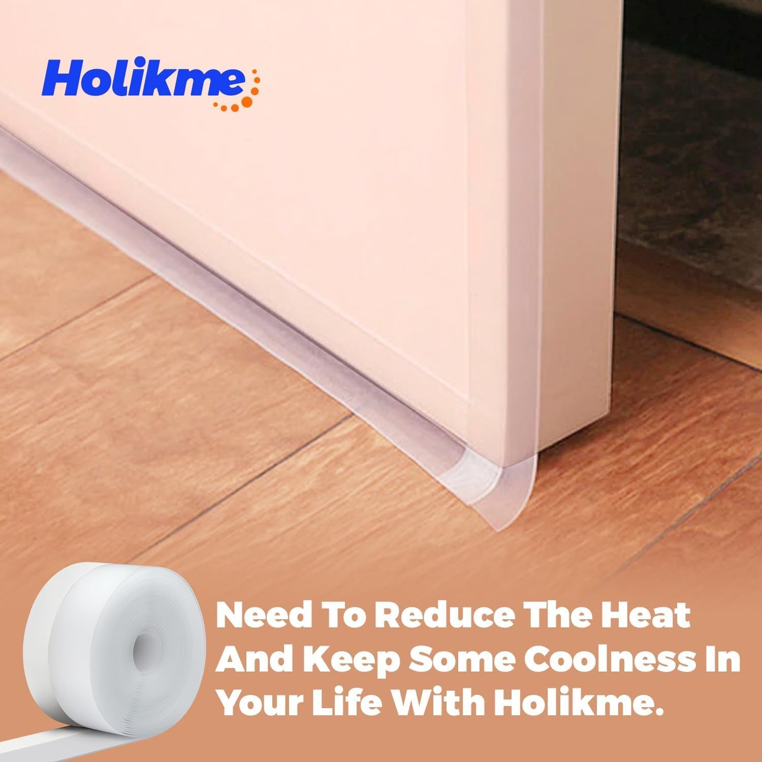 1.8"W - 32Feet Weather Stripping Silicone Door Seal Strip Door, Silicone Sealing Sticker Adhesive for Doors, Suitable for Windows, Doors