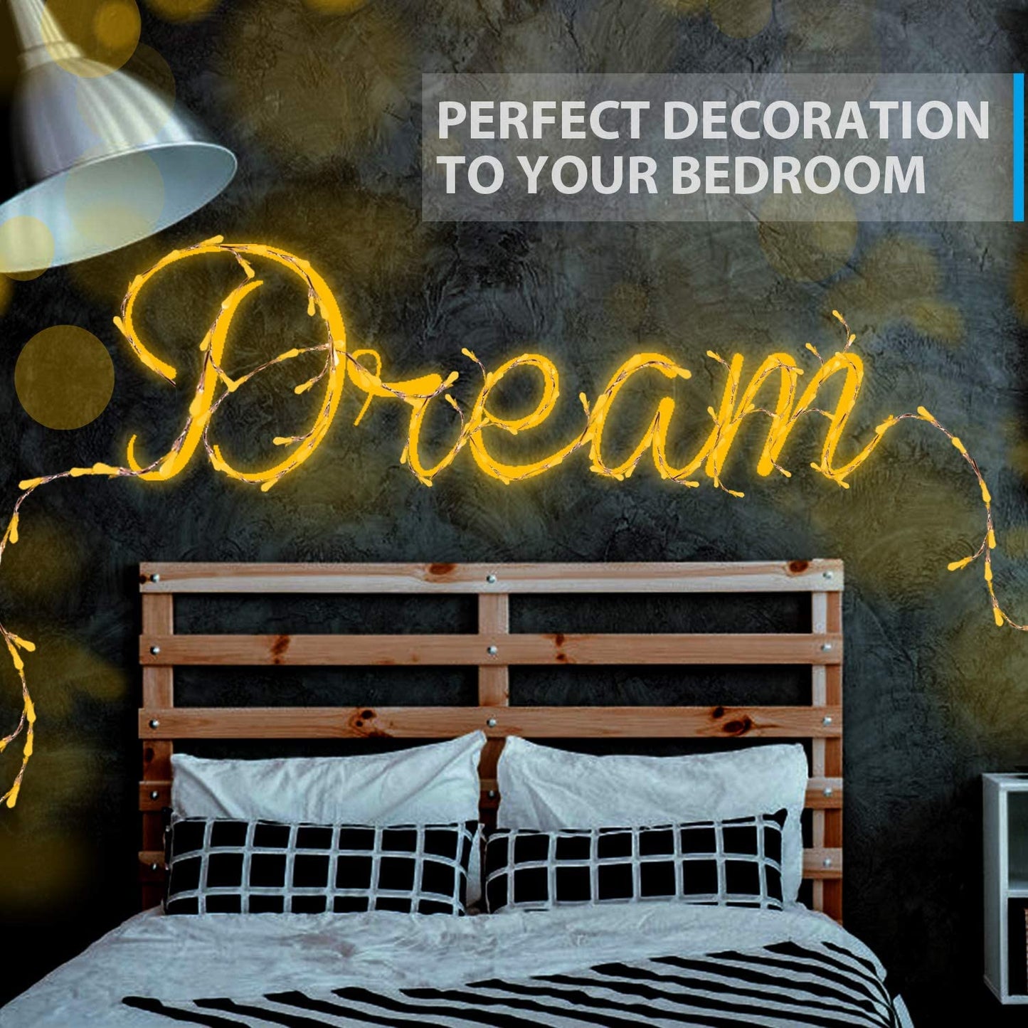USB LED Fairy String Light, 1 Pack Copper Wire Fairy Lights for Indoor, Bedroom Festival Christmas Wedding Party Patio Decorative Window with USB Interface (16Ft./5M,Warm White)