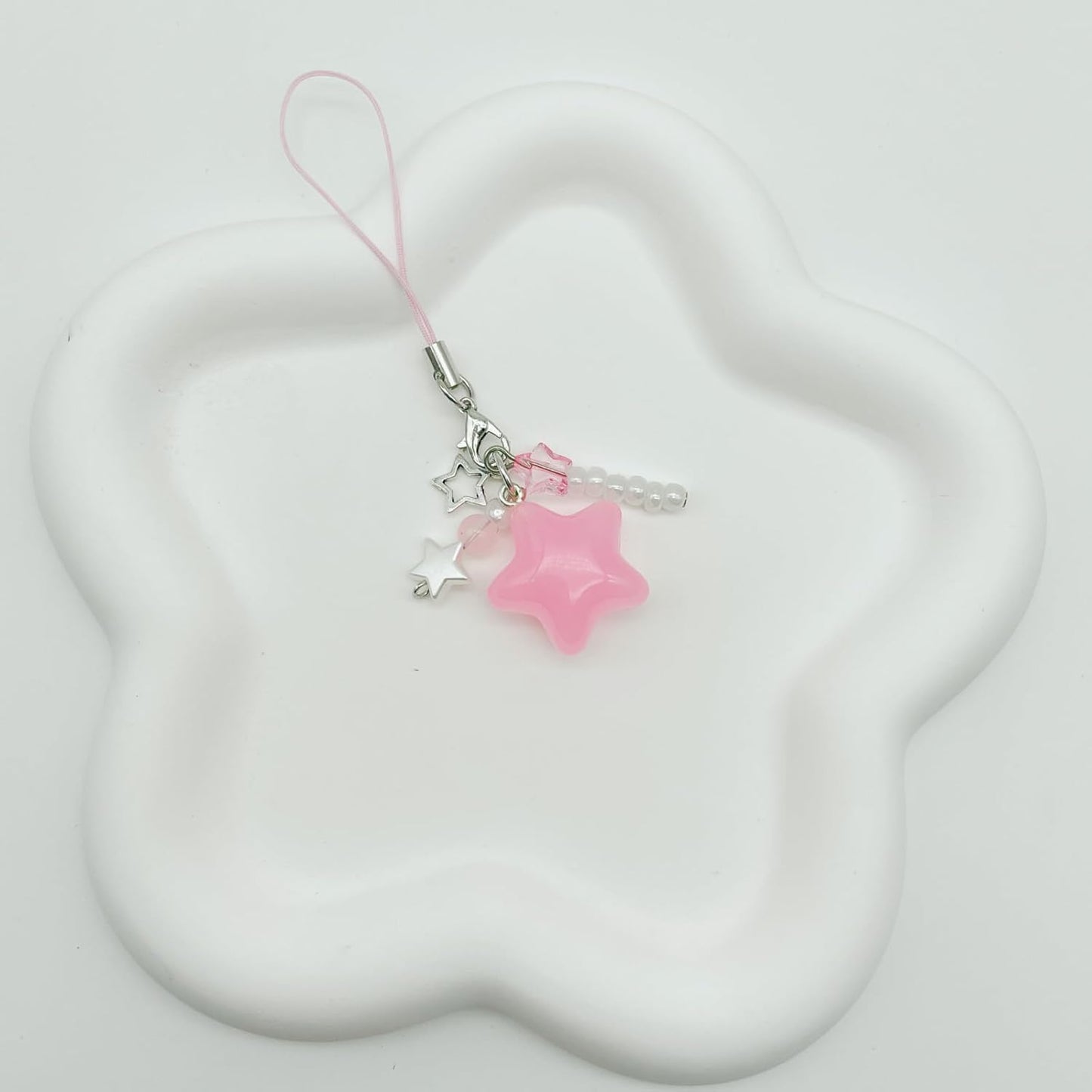 Star Phone Charm Cute Star Beaded Camera Charm Y2K Aesthetic Cell Phone Charms Camera Wrist Strap Chain Lanyard Accessories for Phone Bag Keychain Camera Pendants Decor