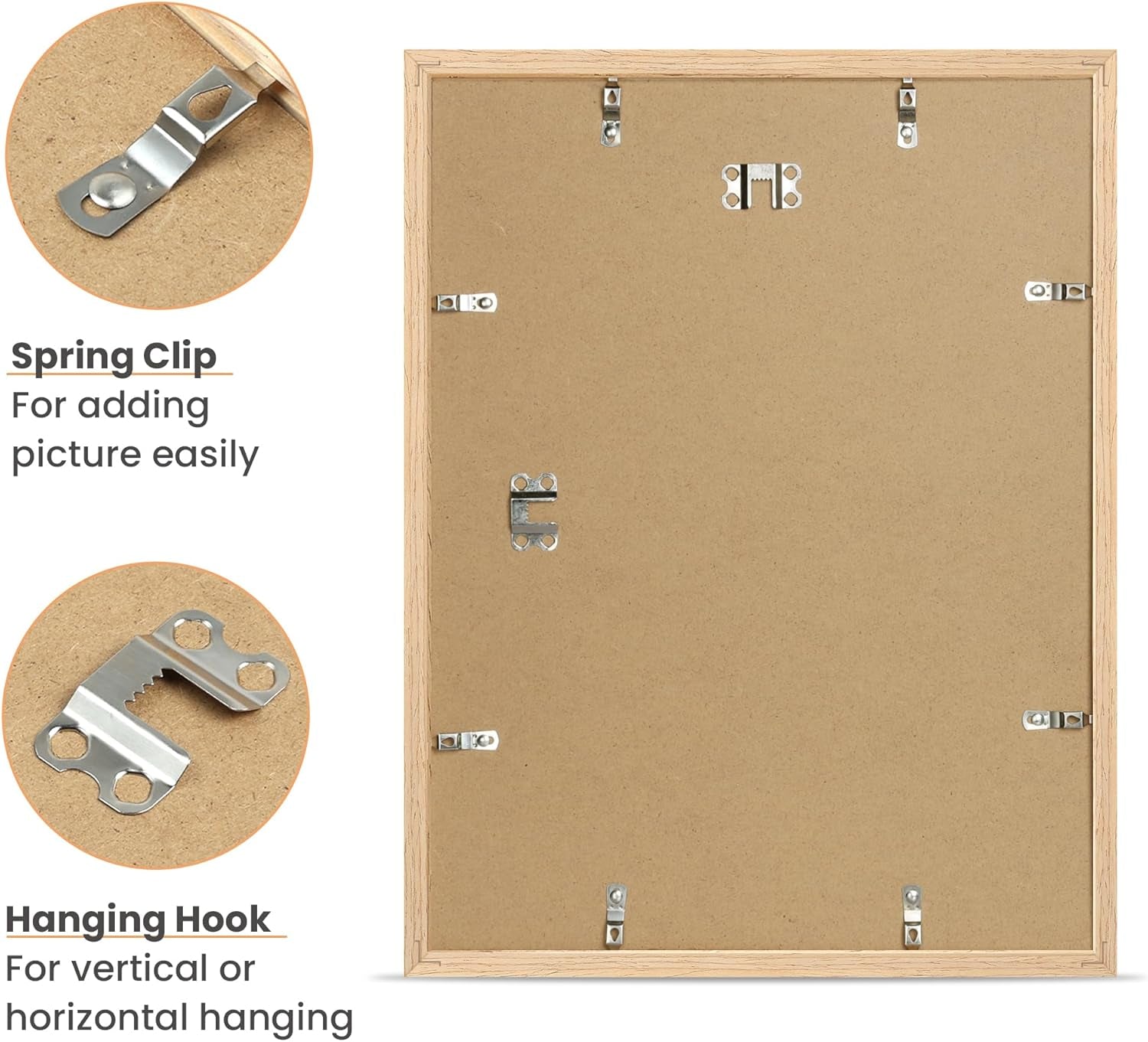1Pack Wooden Frame 8X10 Bundle with 1 PVC 8X10