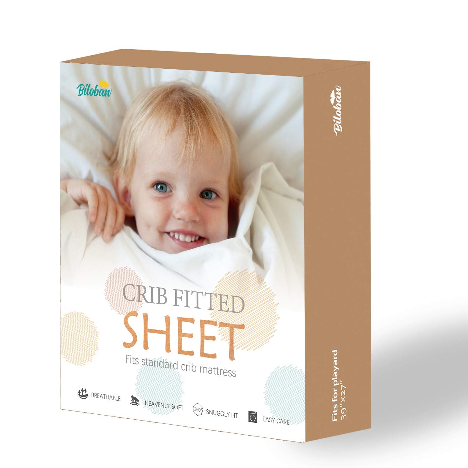 Crib Sheets Fitted, 2 Pack Crib Sheet Fits for Standard Crib Mattress, Toddler Sheets for Baby Boys & Girl