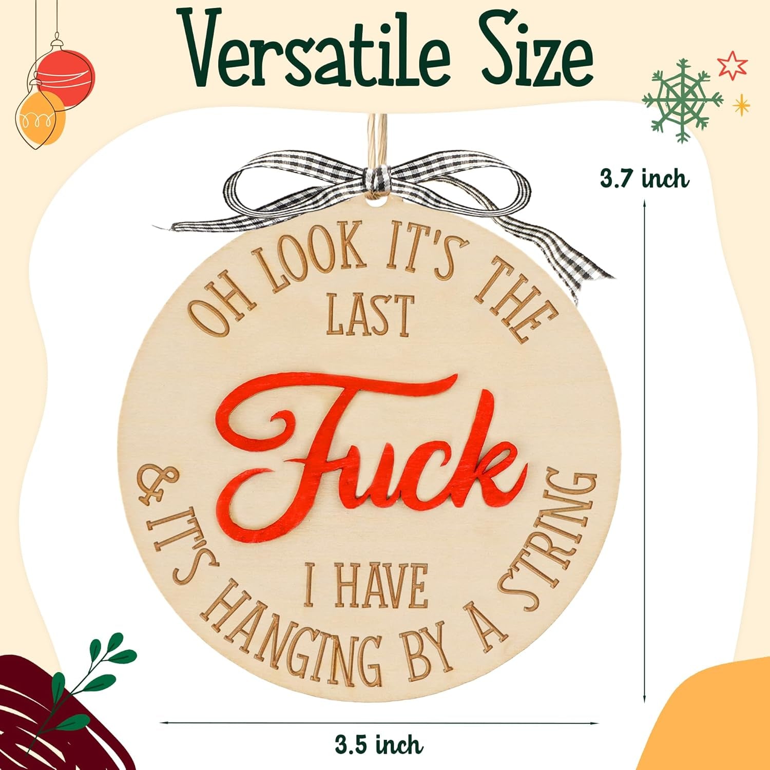 Funny Christmas Ornaments 2025, Funny Adult Snowman Ornament, Naughty Christmas Decorations, Hilarious Gift Exchange Ideas for Friends, Dirty Santa Gifts for Adults, White Elephant Gifts (F*Ck)