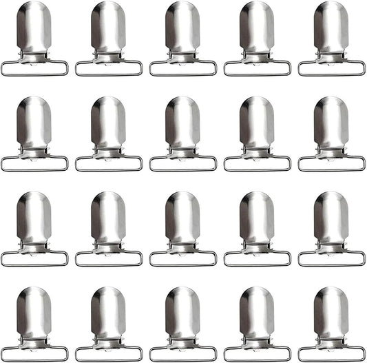 20-Piece Men'S Suspender Clips Sheet Straps Holder Fasteners