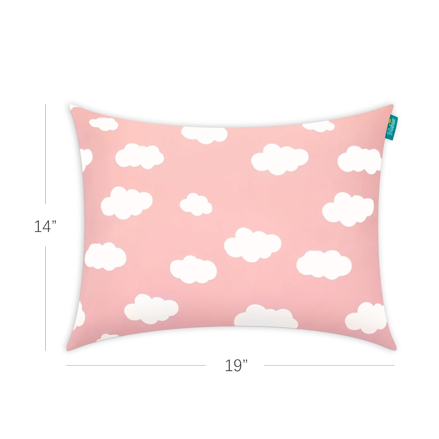 Toddler Pillow for Sleeping, Kid Pillow 14" X 19" for Small Travel Bed, Nap Pillows, Soft & Skin-Friendly Small Pillows for Sleeping, Toddler Use Only, Age 2 to 5 (Pink Cloud)
