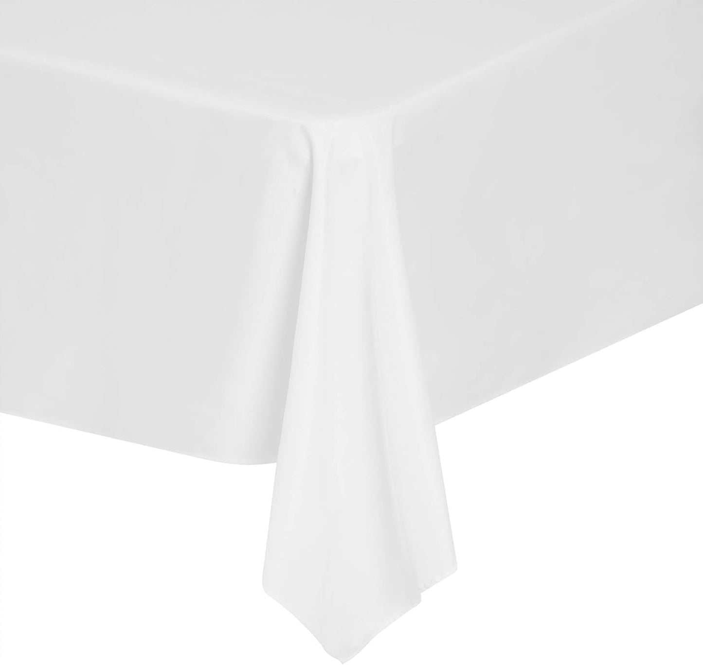 Rectangle Tablecloth 60X102 Inch Washable Polyester Fabric Table Cloth for Wedding Party Dining Banquet Decoration(60X102, White)