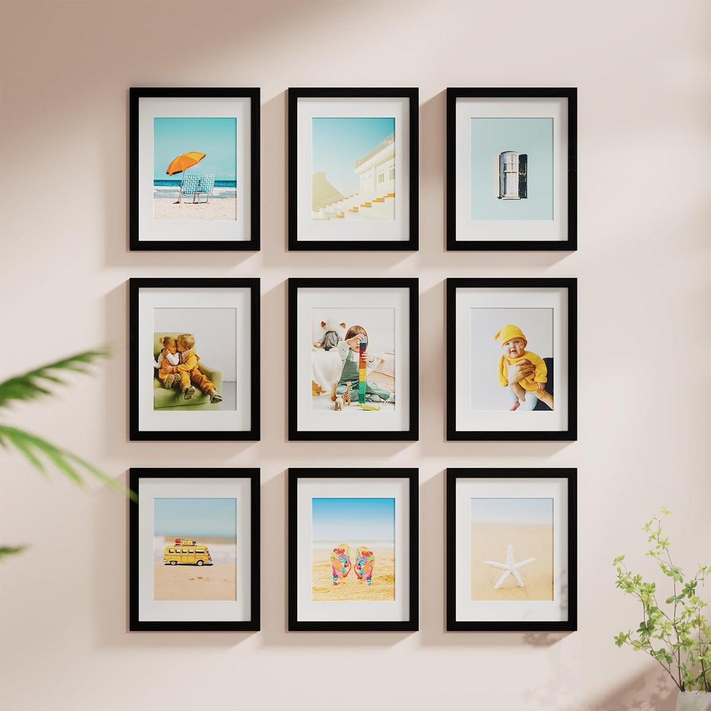 11X14 Picture Frame, Display Pictures 8X10 with Mat or 11X14 without Mat, Photo Frame for Wall Mounting, Black, 1 Pack
