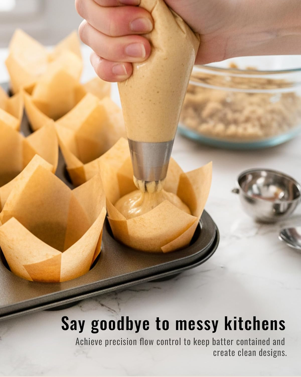 12 Inch Piping Bags, 100PCS Thickened Disposable Pastry Bags, anti Burst Icing Bags for Cream Frosting, Non-Slip Frosting Bags, Cake & Cookie Decorating Supplies