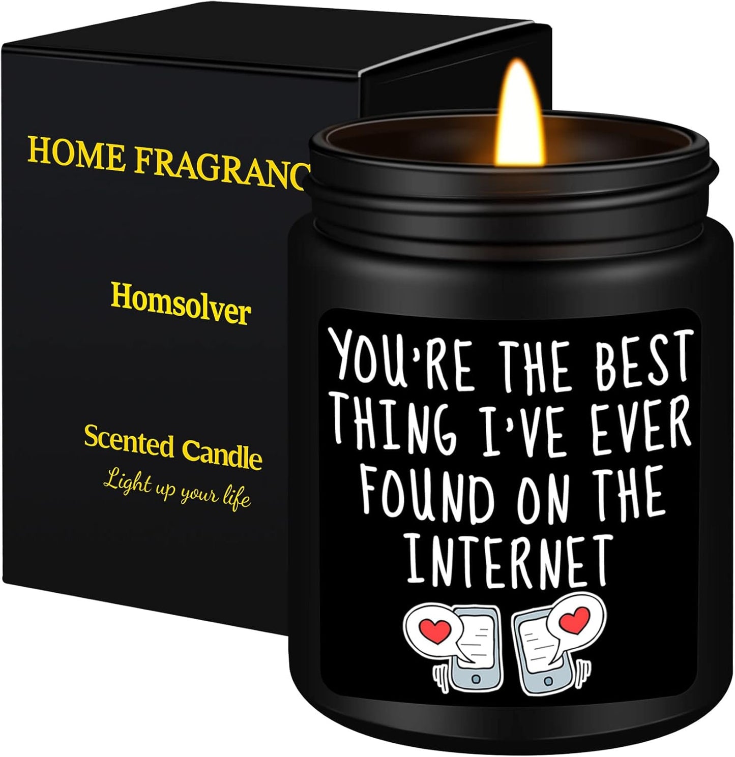 Gifts for Him,Anniversary,Valentines Day,Birthday Gifts for Men Him Boyfriend,Best Thing I Found on the Internet Candles-Black Cedar & Sandwood Scented