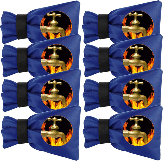 Outdoor Faucet Covers for Winter Freeze Protection - 8 Pack 6" H X 8" W Blue Spigot Covers Winter Insulated, Waterproof Reusable Thickened Hose Bib Socks Protector Insulation for Water Pipes