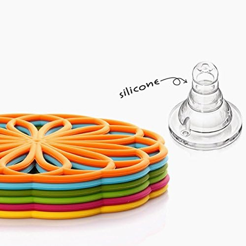 Silicone Trivet Mat - Kitchen Hot Pads for Pots & Dish - Insulated Teapot Trivet - Flexible, Durable, Non-Slip Large Coasters 3 Set Yellow