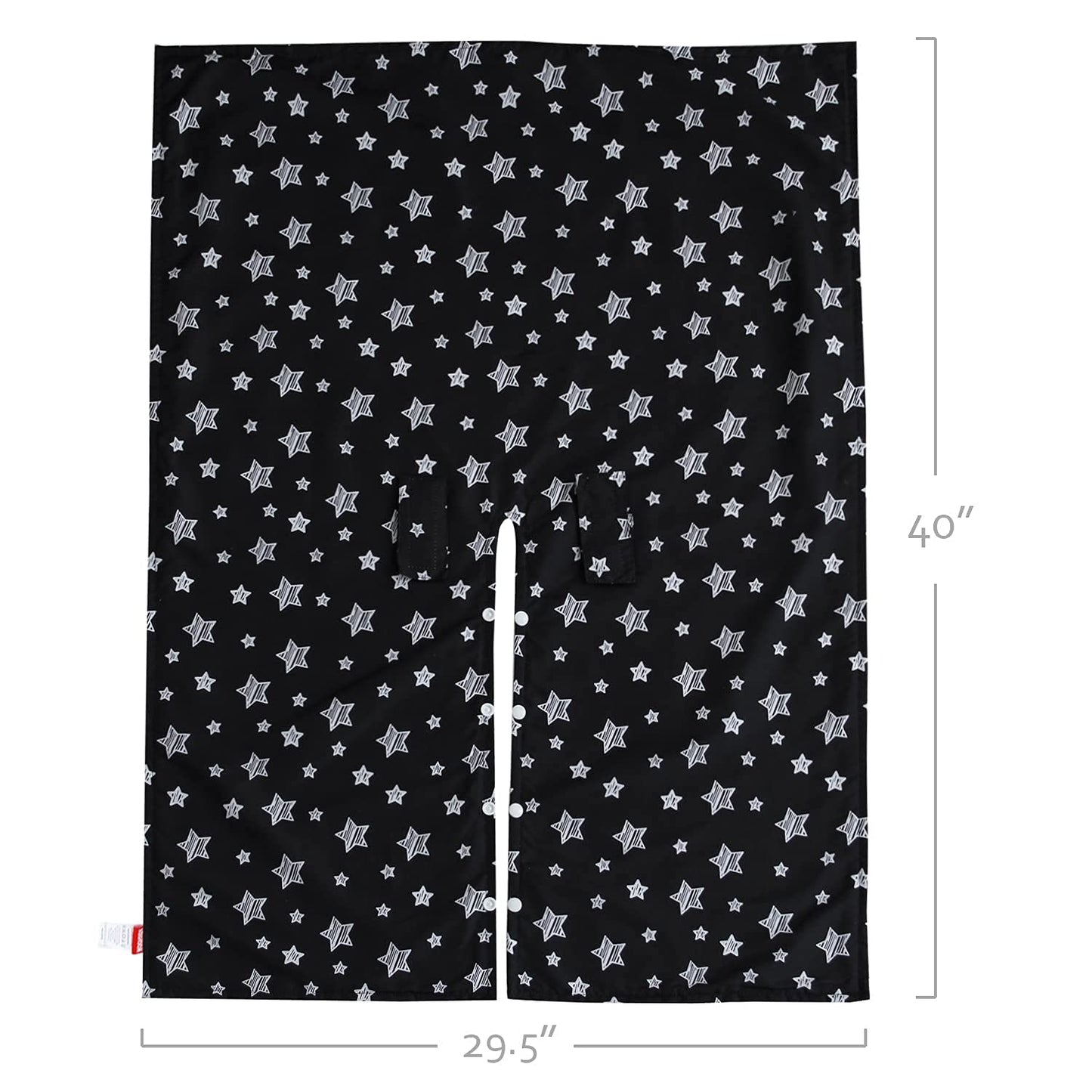 Baby Car Seat Cover for Babies, Opening Black Star Minky Carseat Canopy for Boys Girls, Multiuse Cover for Infant Carseat/Baby Carrier/Stroller/Nursing Breastfeeding/Newborn Shower Gift