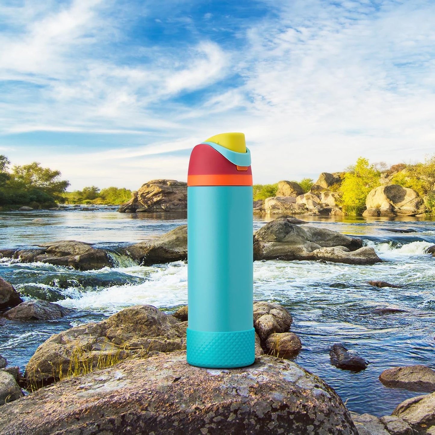 Silicone Boot for Owala Water Bottle 24 Oz 32 Oz 40 Oz, Anti-Slip Protective Sleeve for Freesip/Twist/Flip Stainless Steel Water Bottles Accessories