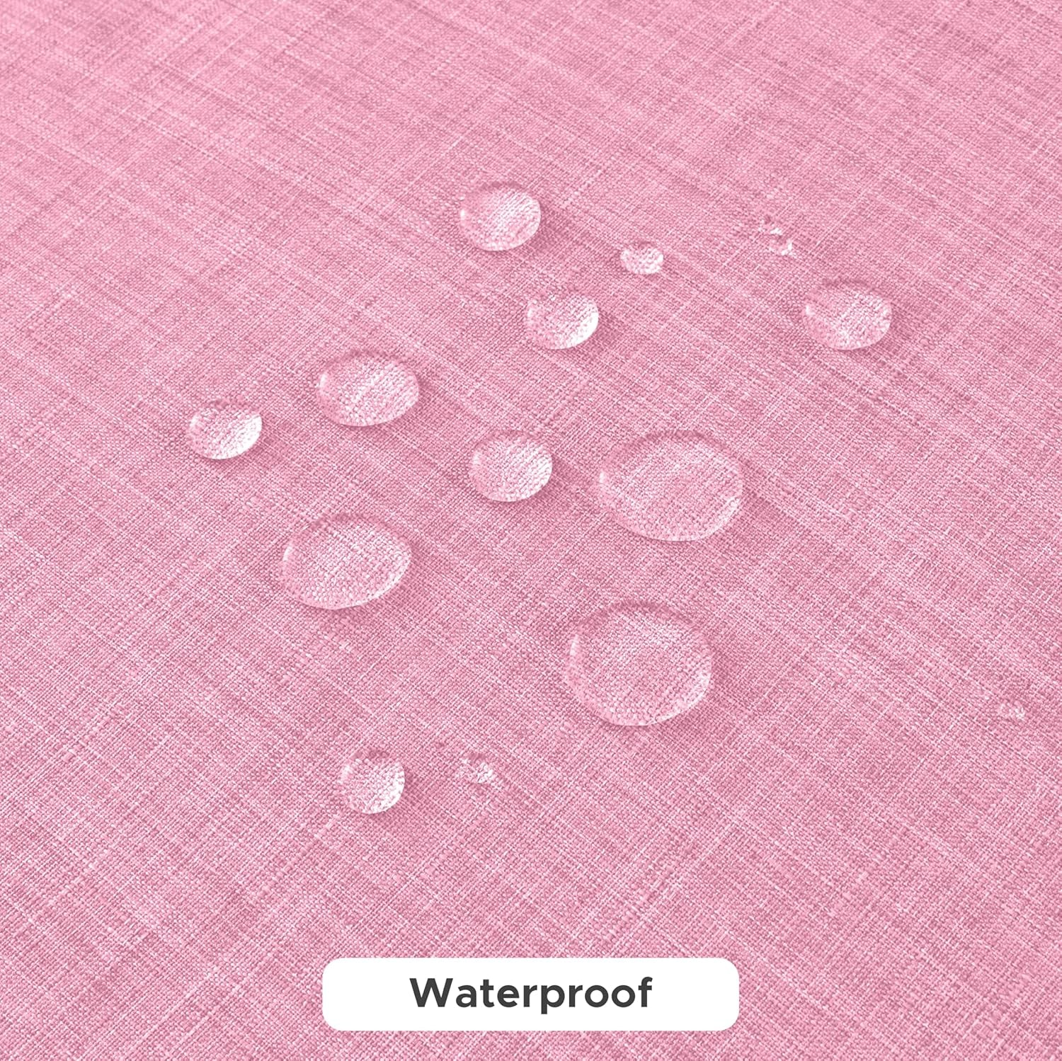 Faux Linen Tablecloths for Rectangle Tables - Water and Stain Resistant Farmhouse Style, Washable Burlap Textured Covers for Dining and Events (2 Pack, 52x70 Inch, Pink)