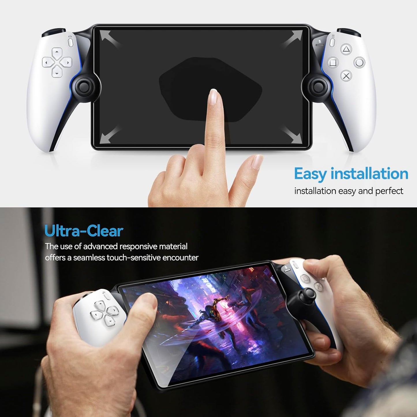 2-Pack Screen Protector Tempered Glass for Playstation Portal Remote Player 8 Inch 2023, Transparent HD Clear Anti-Scratch Screen Protector for Playstation PS Portal Remote Player 8.0''