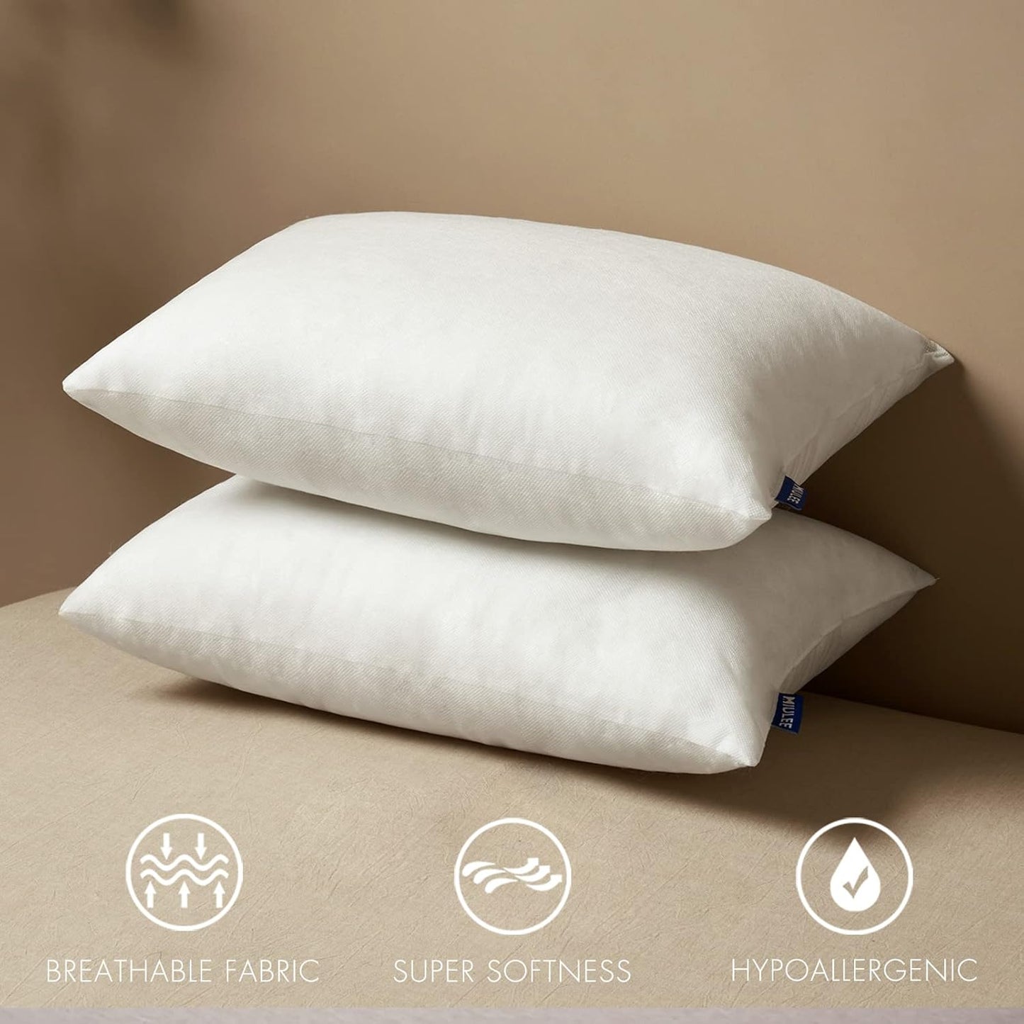 Velvet Soft Solid Decorative Square Throw Pillow Covers with Pillow Inserts 18X18 Set of 2