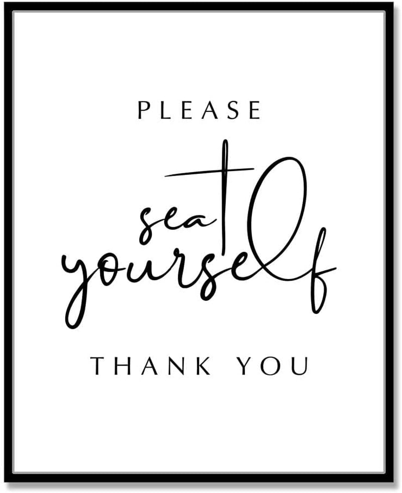 Please Seat Yourself, Bathroom Sign, Washroom Print, Bathroom Wall Decor, Funny Toilet Art, Restaurant Wall Decor, Funny Bathroom Art, 8X10 Inch,Unframed