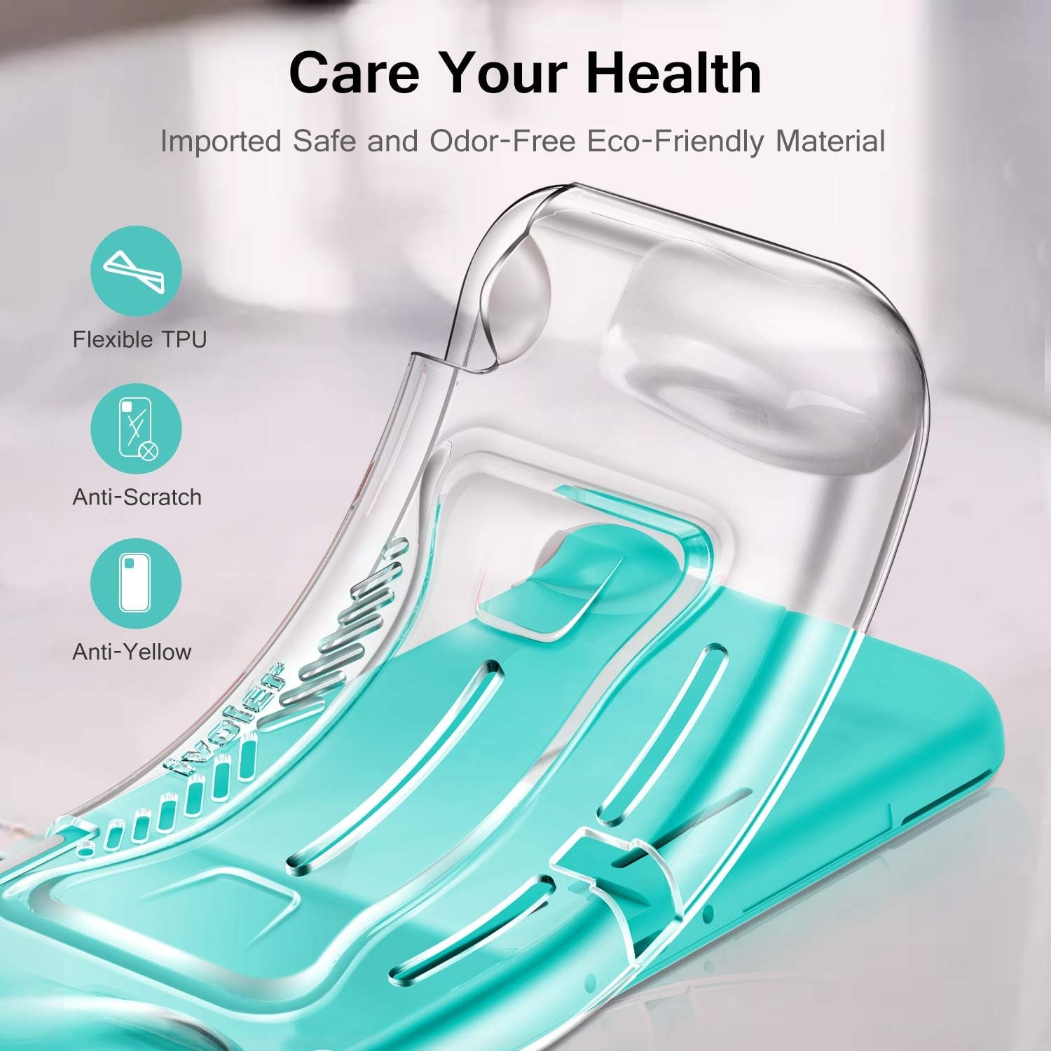 Clear Case for Nintendo Switch Lite Carrying Protective TPU Case, Soft TPU Grip Cover for Joy-Con Grip Cover with 2 Pack Screen Protector Tempered Glass Shock-Absorption, Anti-Scratch