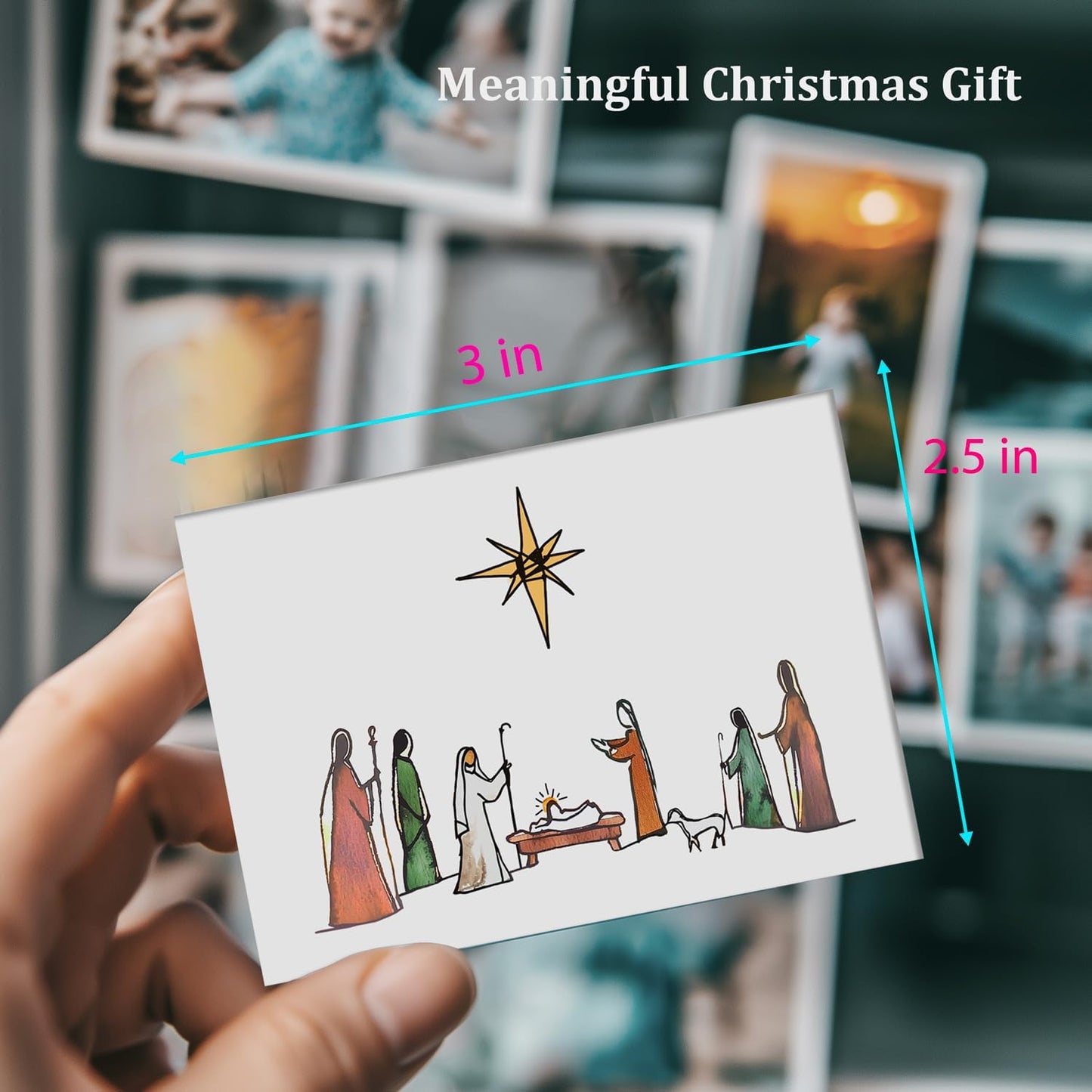 Nativity Christmas Magnets Christmas Holiday Religious Magnets Christmas Gift O Holy Night Christmas Magnets Gift Meaningful Christmas Gift -3 X 2.5 In