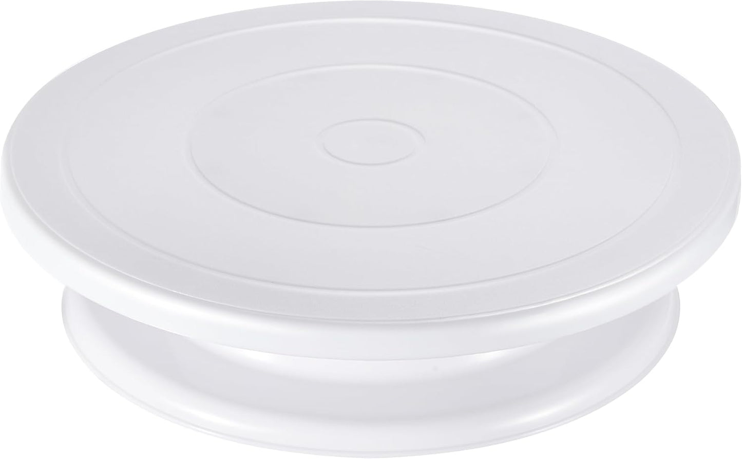 Cake Stand, 11 Inch Rotating Cake Turntable for Decorating, Display & Baking, Smooth Revolving Spinner Stand (White)