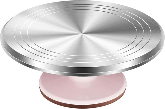Aluminium Alloy Revolving Cake Stand 12 Inch Rotating Cake Turntable for Cake, Cupcake Decorating Supplies