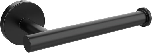 Toilet Paper Holder Wall Mount Screw-In Matte Black Bathroom Toilet Paper Roll Holders Stainless Steel Tissue Holder for Bathroom Hardware Accessories, Drill Hole