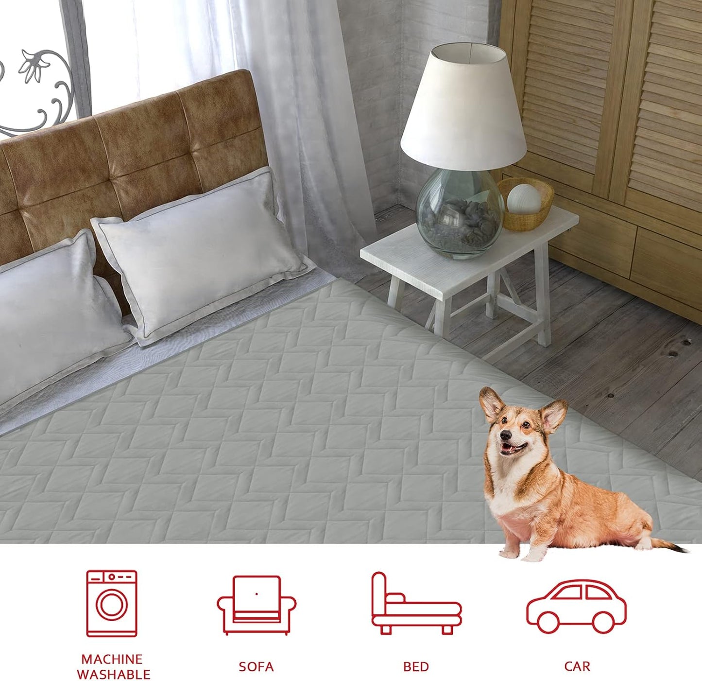 Waterproof Dog Bed Cover Antislip Pet Blanket Sofa Couch Furniture Protector Cover for Kids Children Dog Cat(52" X 82")