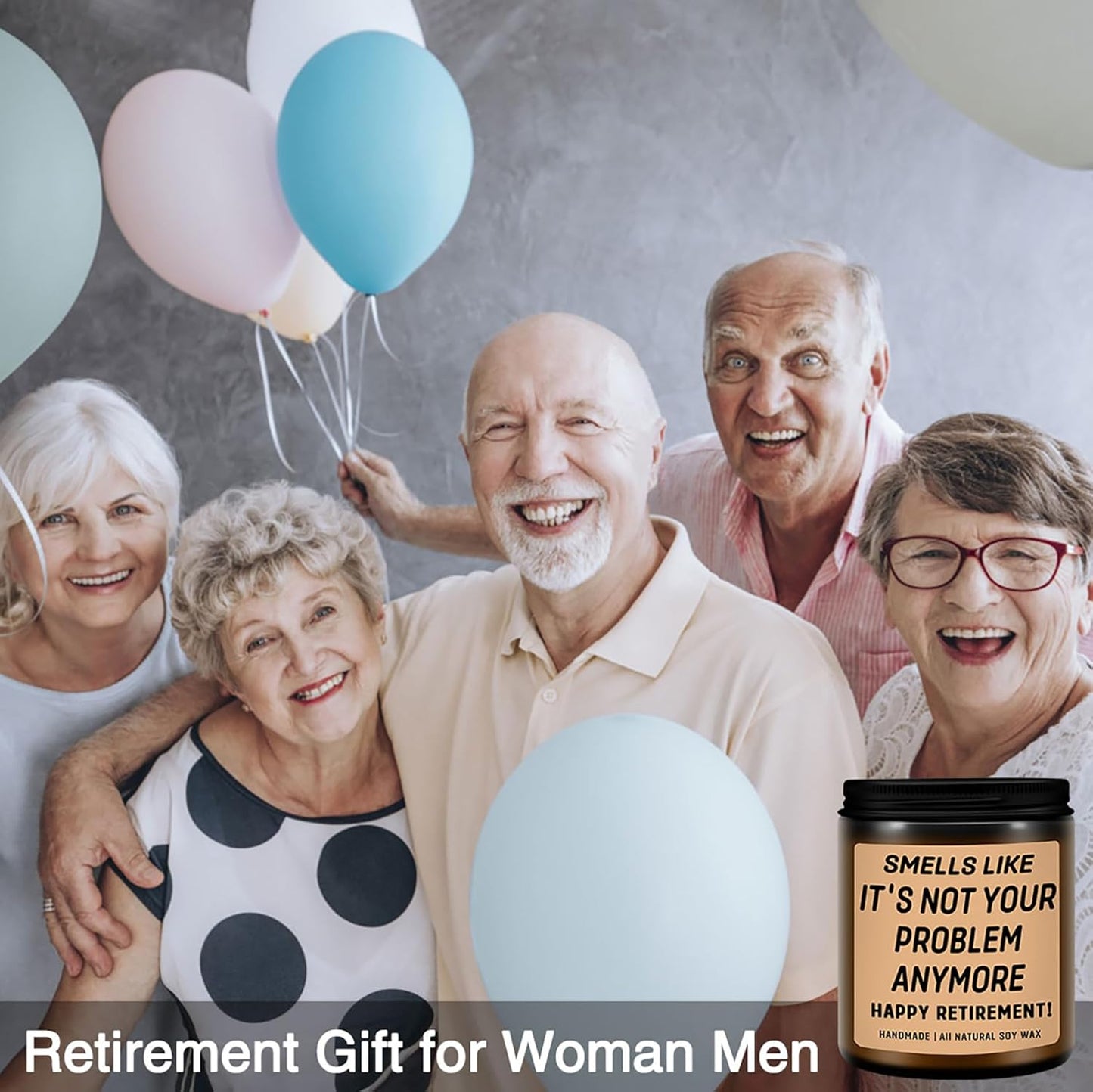 Retirement Gift for Woman, Men, 2025 Funny Retirement Gifts for Women, Men, Friends, Work Bestie, Teachers, Coworkers, Happy Funny Retired Candle Gifts
