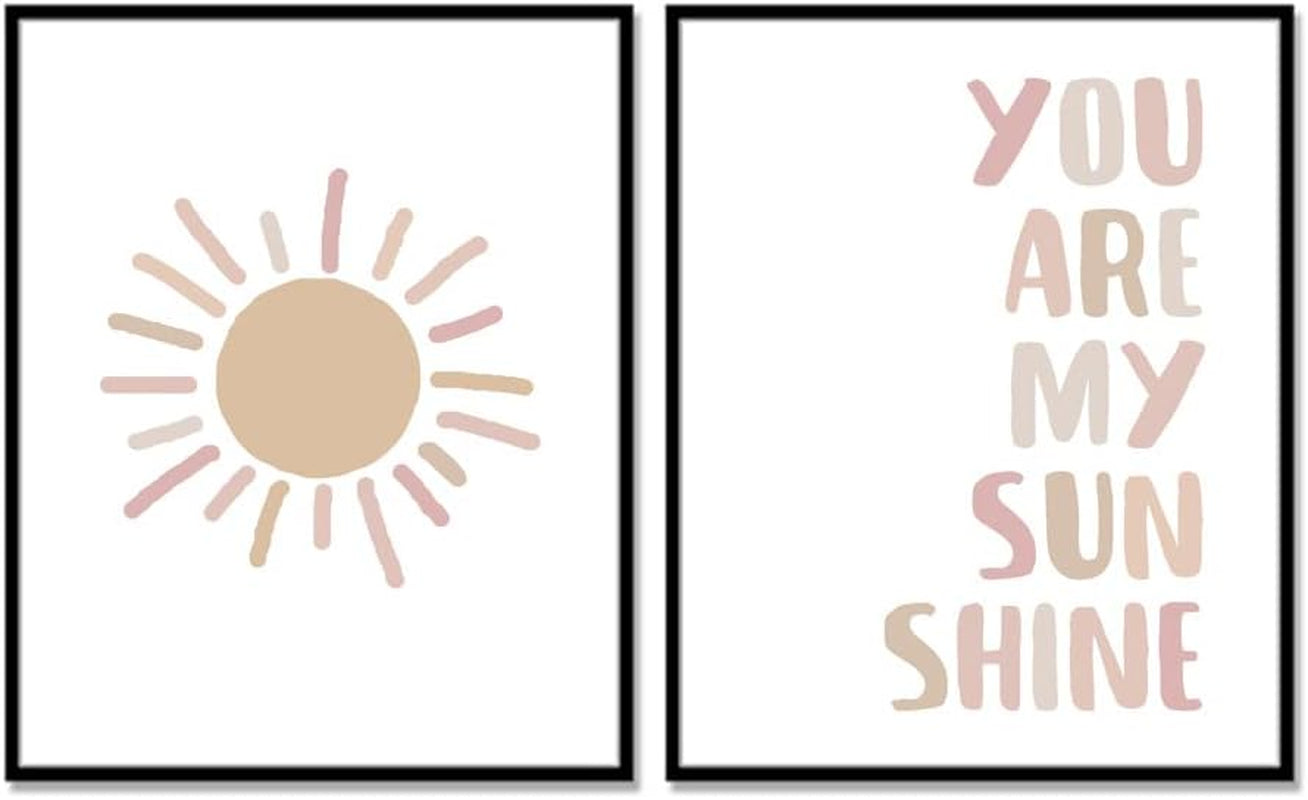 You Are My Sunshine, Set of 2 Prints, Kids Room Decor, Sunshine Wall Art, Nursery Decor, Nursery Room Wall Decor, Sunshine Decor, Bedroom Wall Art, UNFRAMED (11X14 INCH)
