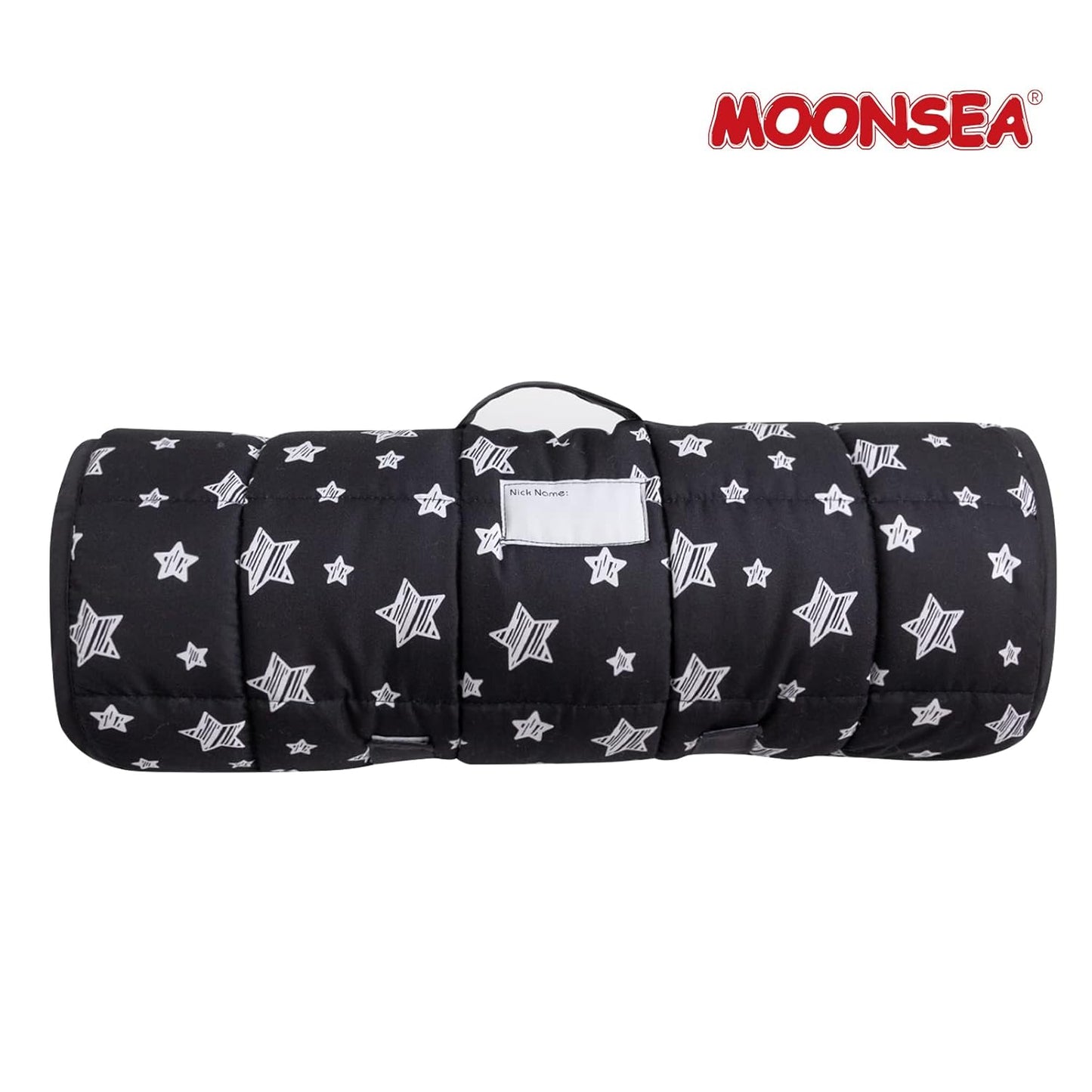 Toddler Sleeping Bag Nap Mat Black with Fleece Blanket, Lightweight, Soft Perfect for Kids Preschool, Daycare, Travel Sleeping Bag Boys Girls, 21" X 50" Fit Standard Cot