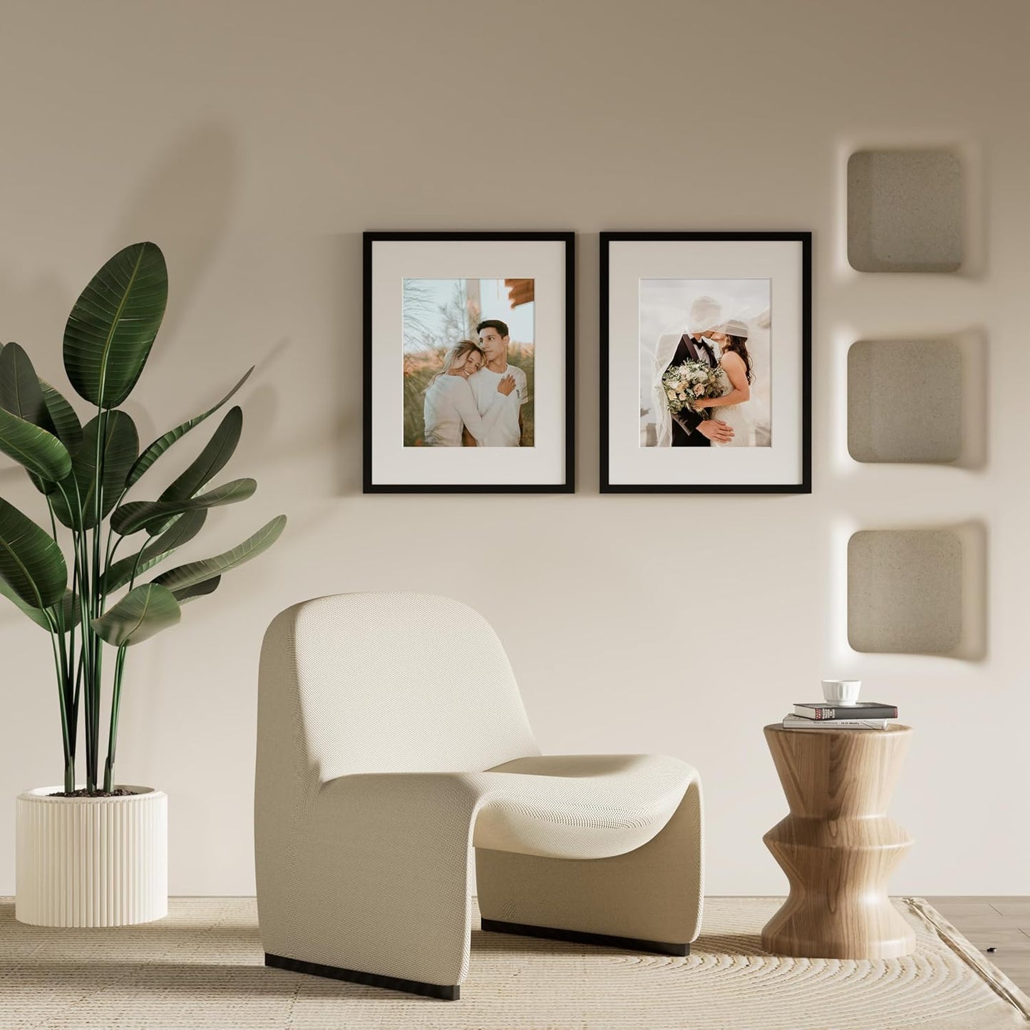16X20 Picture Frame for Wall, Plexiglass, Displays Poster 11X14 with Mat or 16X20 without Mat, PVC Frame Material, Horizontal or Vertical Hanging, 1 Pack, Black