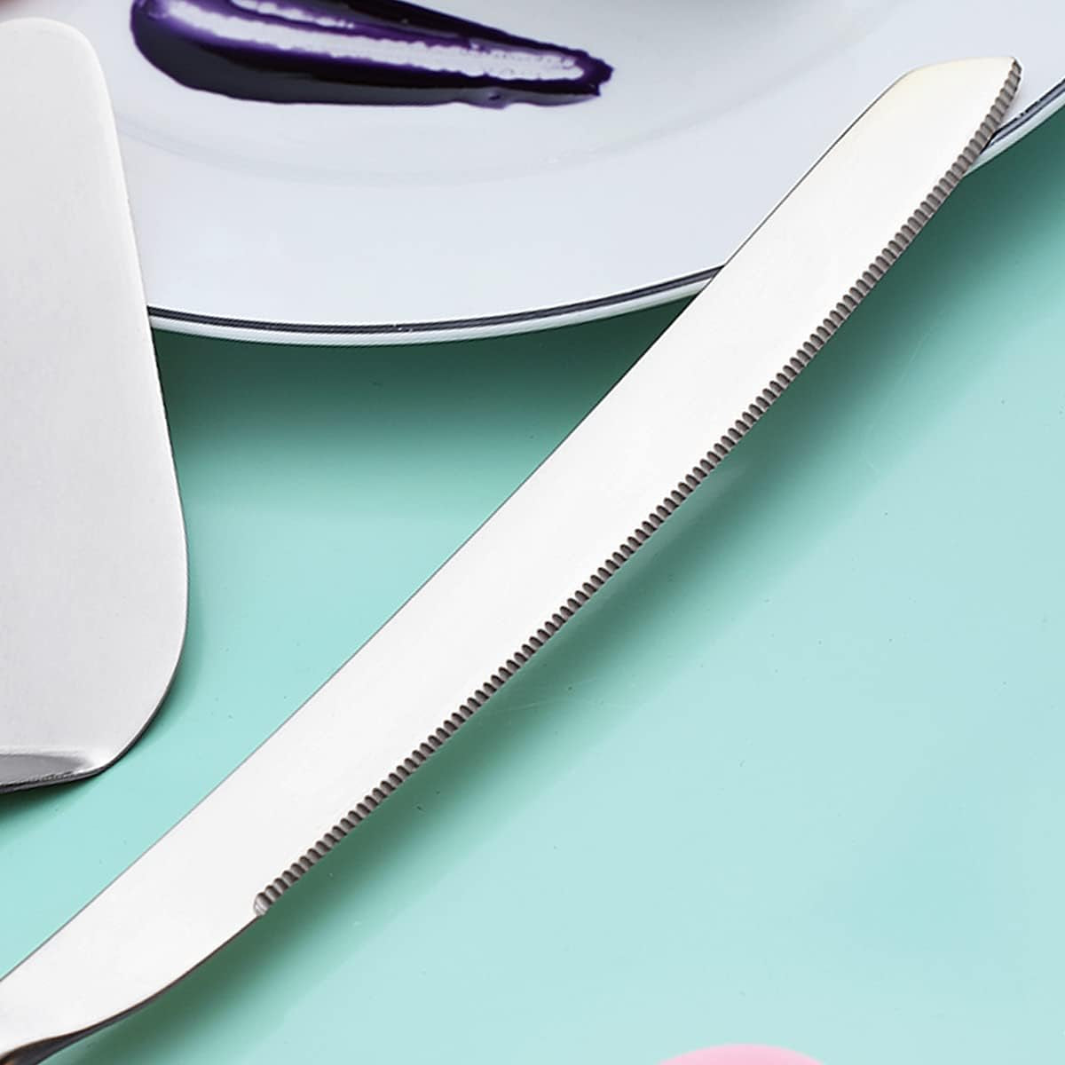 Stainless Steel Wedding Cake Knife and Server Set - Elegant Cake Cutting Set for Weddings, Birthdays, and Special Events