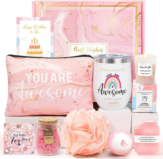 Gifts for Women, Birthday Gifts for Women Friendship, Relaxing Spa Gift Basket Set, Self Care Gifts for Women Mom Best Friends Sister Wife, Teacher Nurse Appreciation Gifts