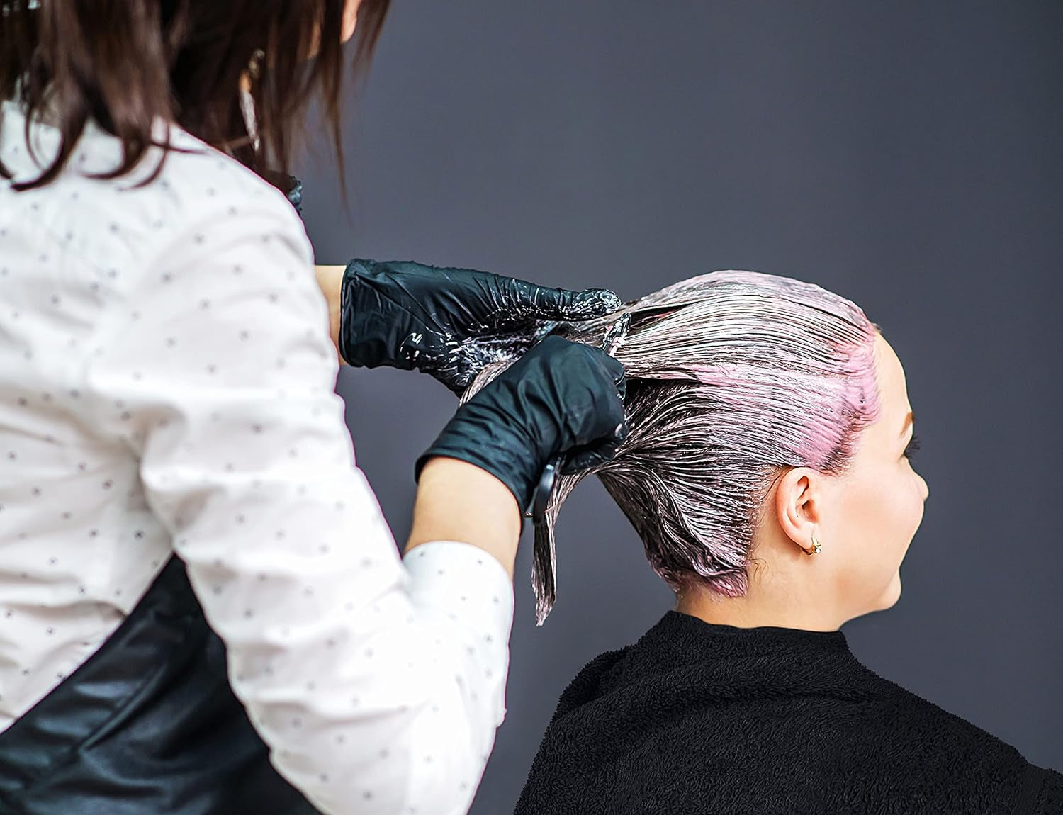 Cotton Bleach Proof Salon Towel 16 by 27 Inches, Bleach Safe Gym 100% Cotton Hand Towel, 24 Pack, Black