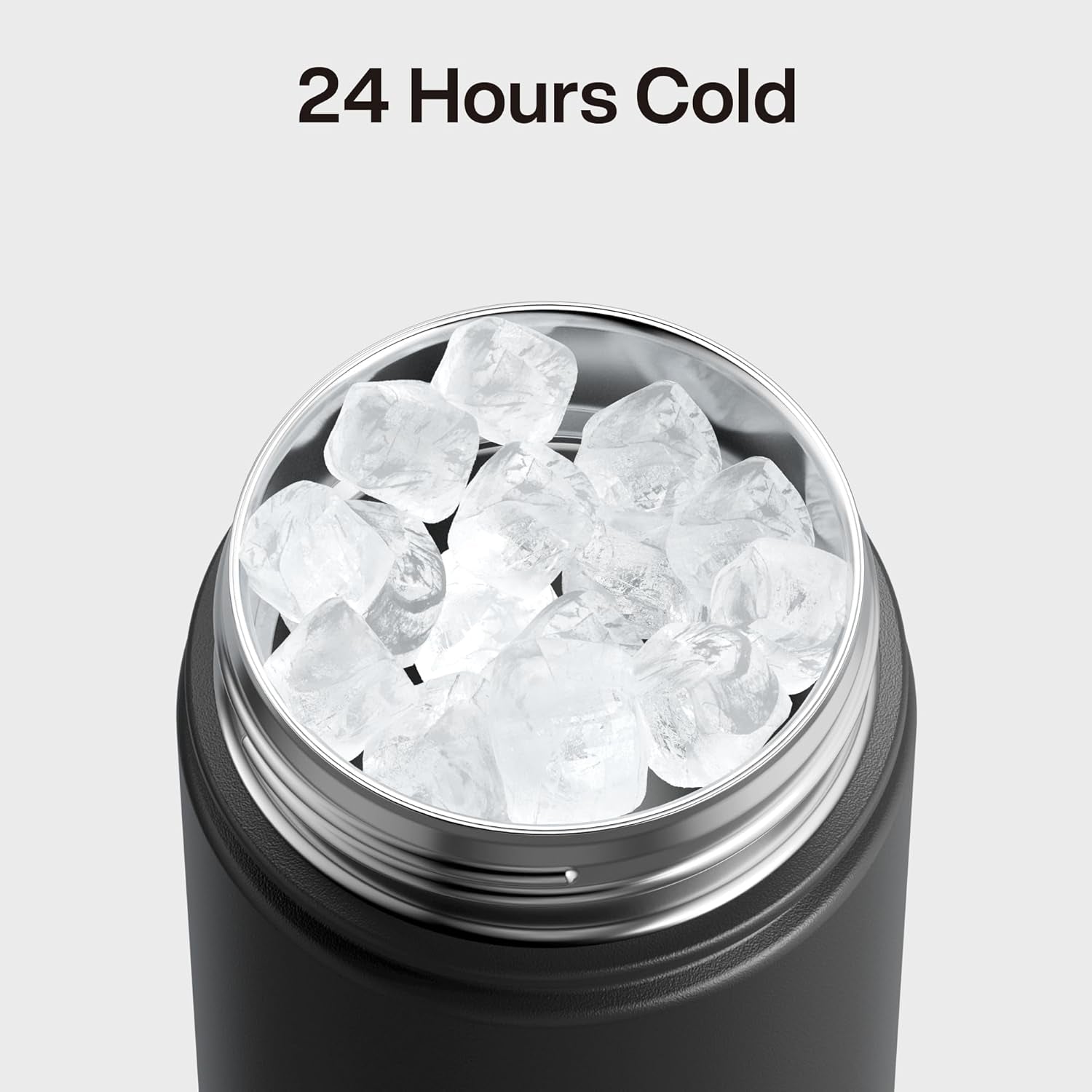 Insulated Water Bottle with Straw Stainless Steel Water Bottle, Leak-Proof, Bpa-Free, Double Wall Vacuum Keeps Cold for 24 Hours for Sports, Travel, School (26 Oz, Black Night)