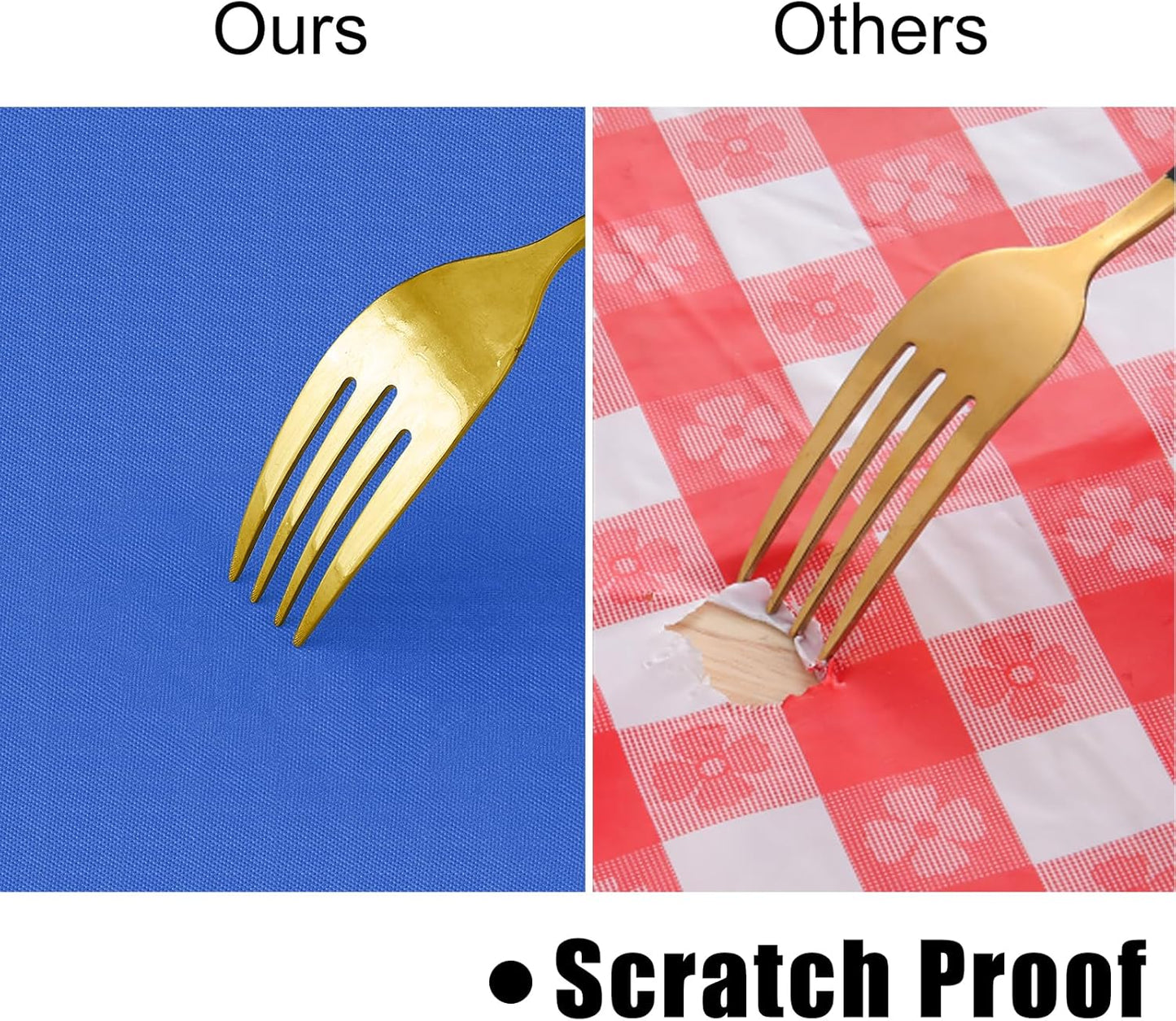 Rectangle Vinyl Tablecloth, Waterproof Spillproof Plastic Flannel Backed Table Cloth, Wipe Clean Table Cover for Dining, Buffet Parties and Camping (Blue, 54" X 78")