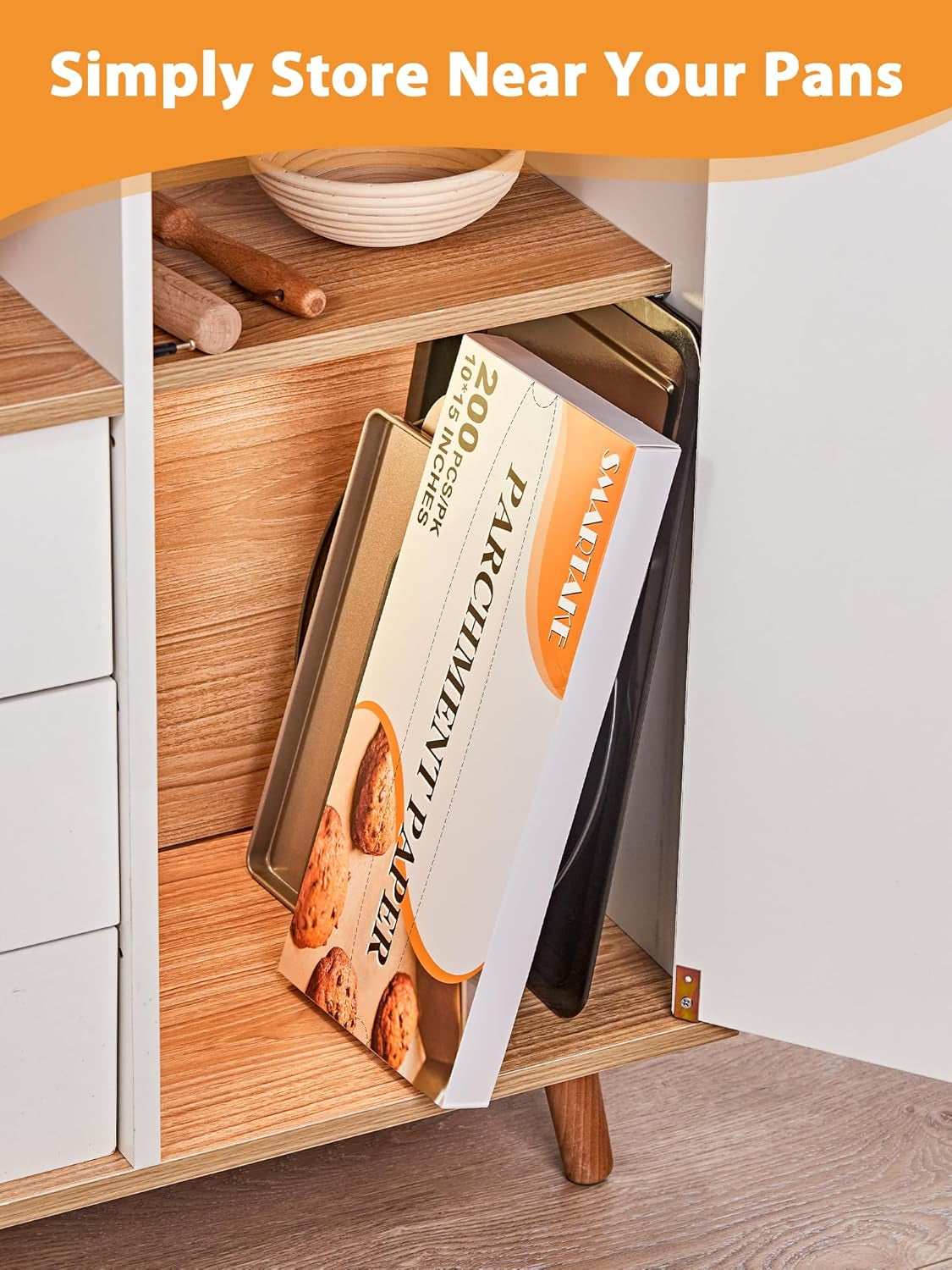 200 Pcs Pop-Up Parchment Paper Sheets, 10.7X15 Inch Pre-Cut Parchment Paper for Baking, Non-Stick Greaseproof Baking Paper for Grilling Wrapping Air Frying, Compact Volume, Unbleached