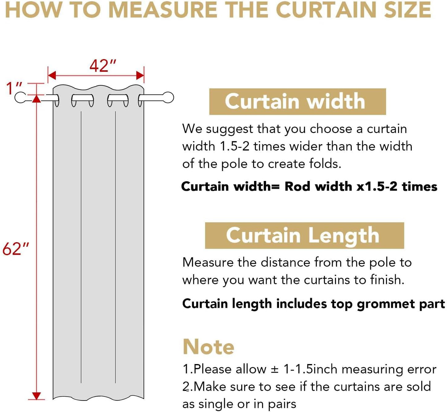 Blackout Curtains for Bedroom Thermal Insulated Room Darkening Living Room Curtains 63 Inch Long Grommet Privacy Protection Window Curtain Panels/Drapes for Nursery,2 Panels,Ivory/Cream