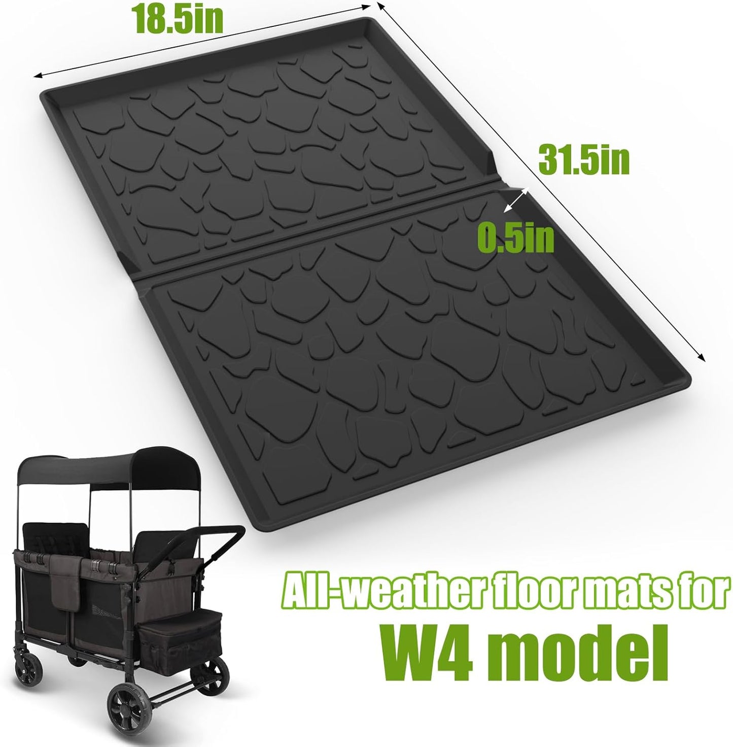 Silicone Mat for Wonderfold Wagon W4,Luxe Accessories for Wonderfold Stroller to Protect Wagon from Sand, Dirt, and Water,Easy Clean
