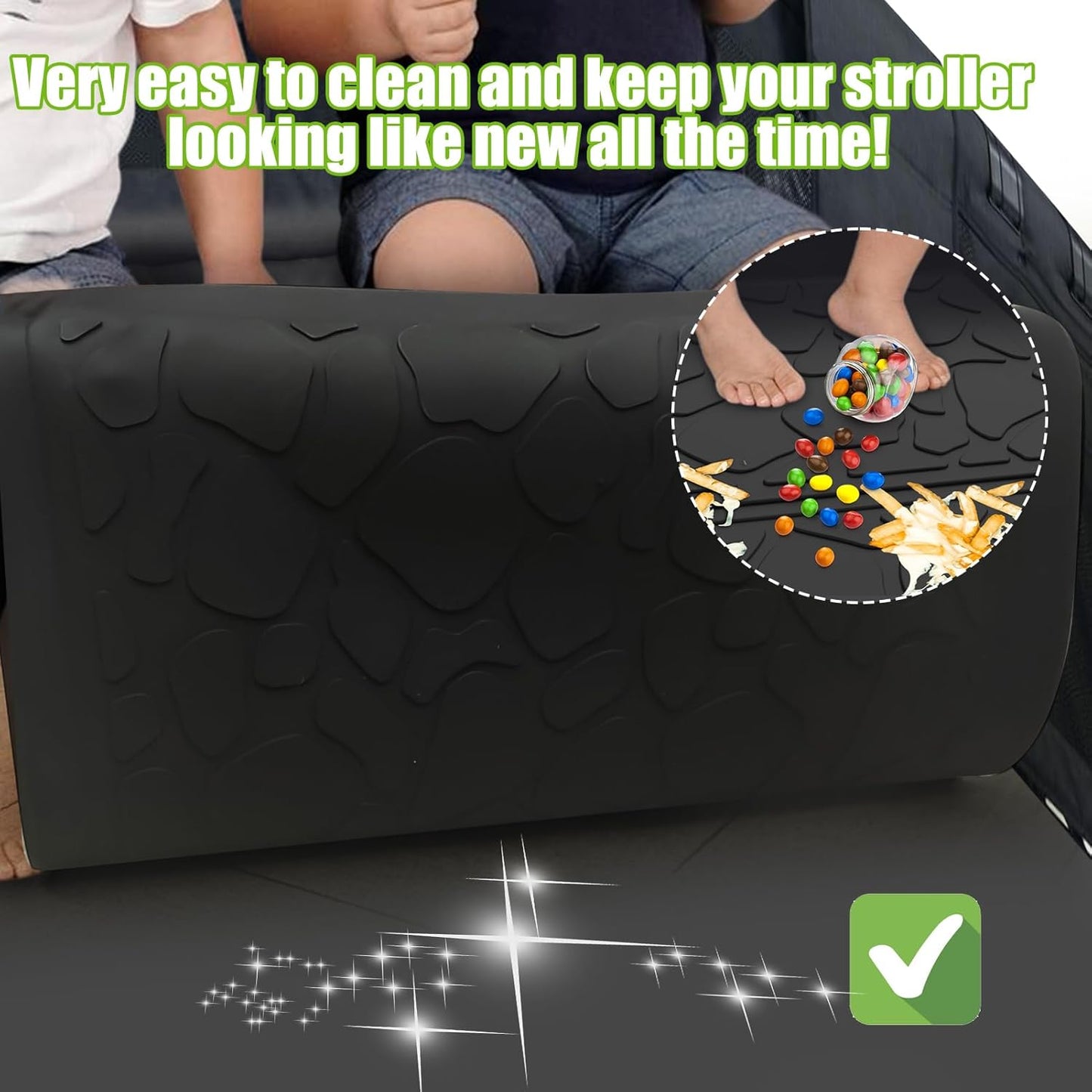 Silicone Mat for Wonderfold Wagon W4,Luxe Accessories for Wonderfold Stroller to Protect Wagon from Sand, Dirt, and Water,Easy Clean