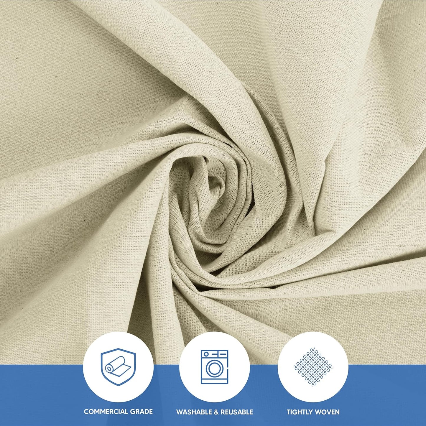 Drop Cloth for Painting (9X12 Ft, 1 Pack) Washable and Reusable Canvas Fabric for Furniture & Floor Protection Highly Absorbent Paint Cover - Duck Dropcloth for Outdoor and Indoor Use