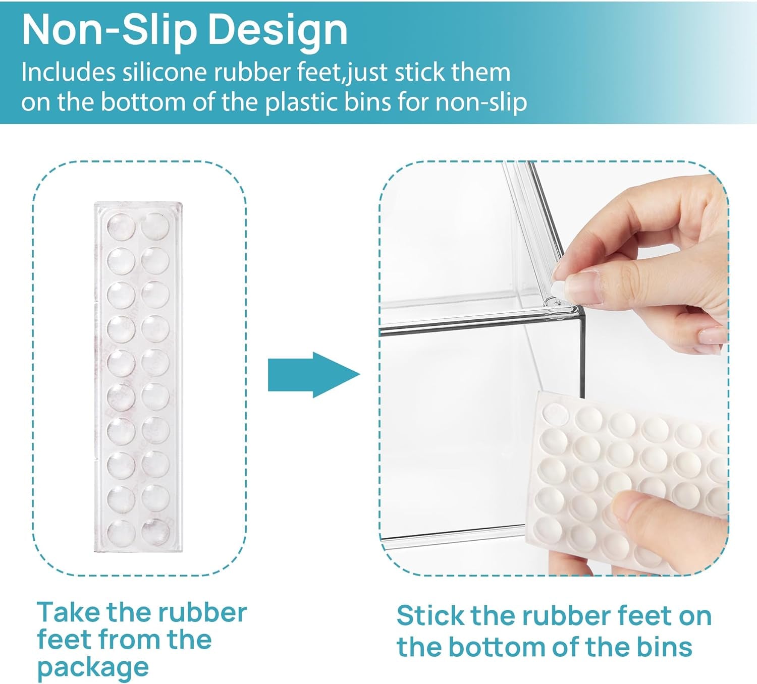 2 Pack Stackable Storage Drawers, 6.6''Tall Acrylic Bathroom Makeup Organizers,Clear Plastic Storage Bins for Vanity, Undersink, Kitchen Cabinet,Pantry Organization and Storage