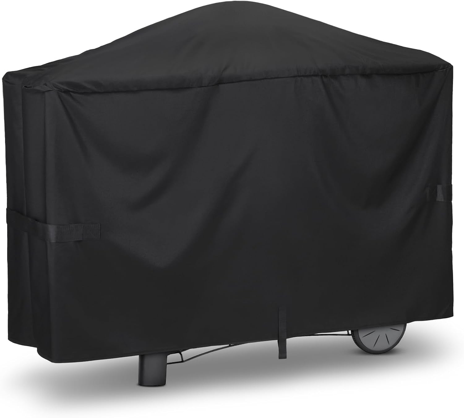 Grill Cover Compatible with Weber Q2000 Q300 Q3000 Q3200 Series with Cart, Compared to Weber 7112, Heavy Duty Waterproof Full Length BBQ Grill Cover 57 Inch, All Weather Protection, Black