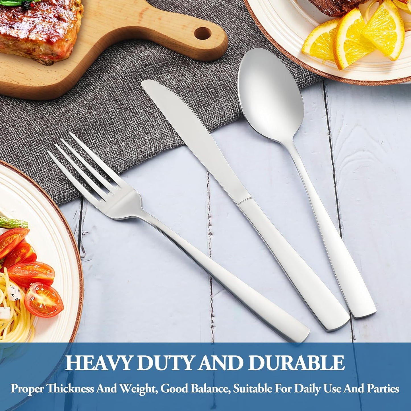 12 Piece Dessert Forks Set, Food-Grade Stainless Steel Silverware Forks, Salad Forks, Metal Forks for Home, Kitchen or Restaurant, Mirror Polished, Dishwasher Safe - 8 Inch