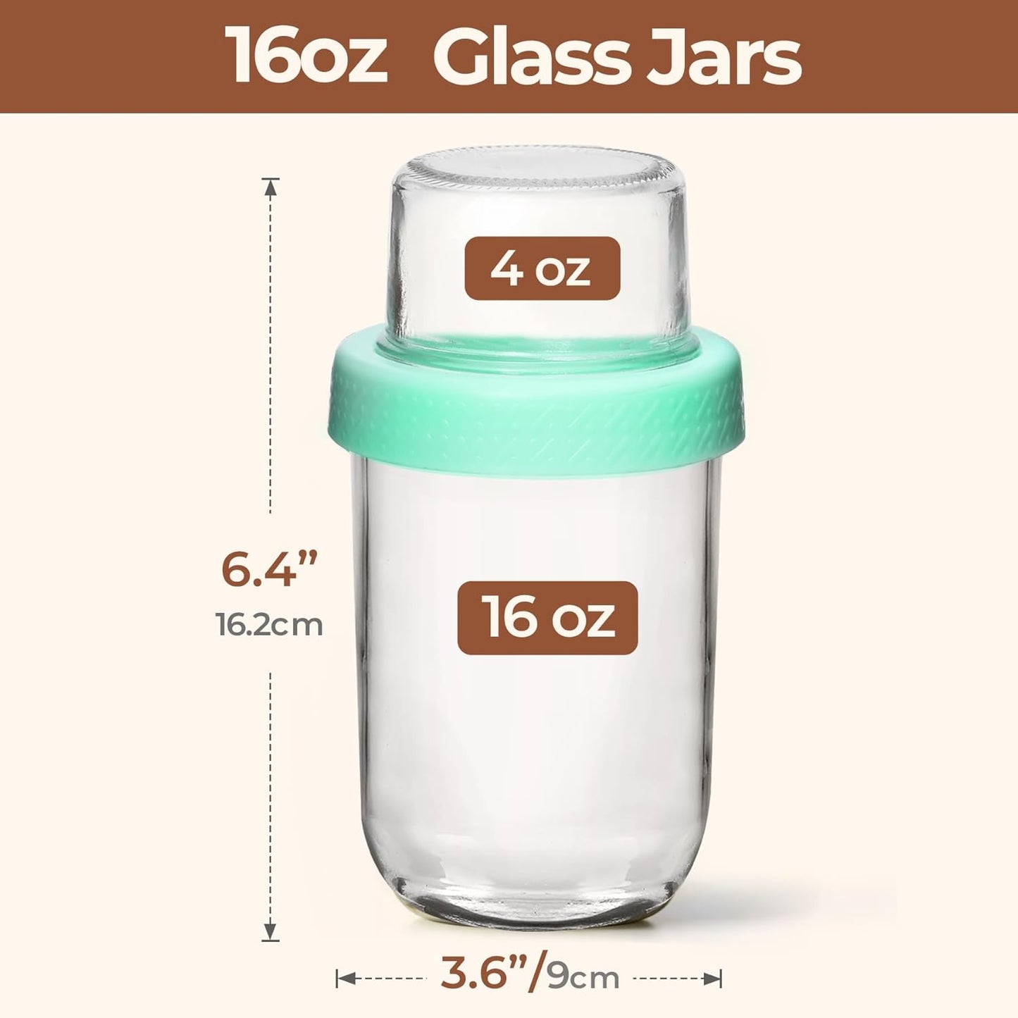 16Oz 1PCS Pink Overnight Oats Containers with Lids, Glass Yogurt Parfait Cups for Cereal Nut Fruit, Dual-Layer Chia Pudding Jars with Dry and Wet Separation, Meal Prep, Glass for Salad Oatmeal