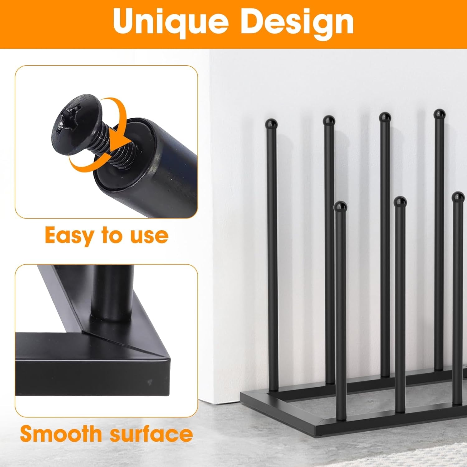 Free Standing Shoe Racks, Boot Organizer for Tall Boots, Black Metal Boot Rack Fit for 4 Pairs, Shoe Organizer for Dorm Room, Entryway (Black-4 Pairs)